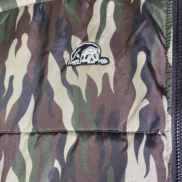 Lurking Class Jacket Mens  Large Green Camo Full Zip Skull Skeleton Adult - Picture 3 of 16